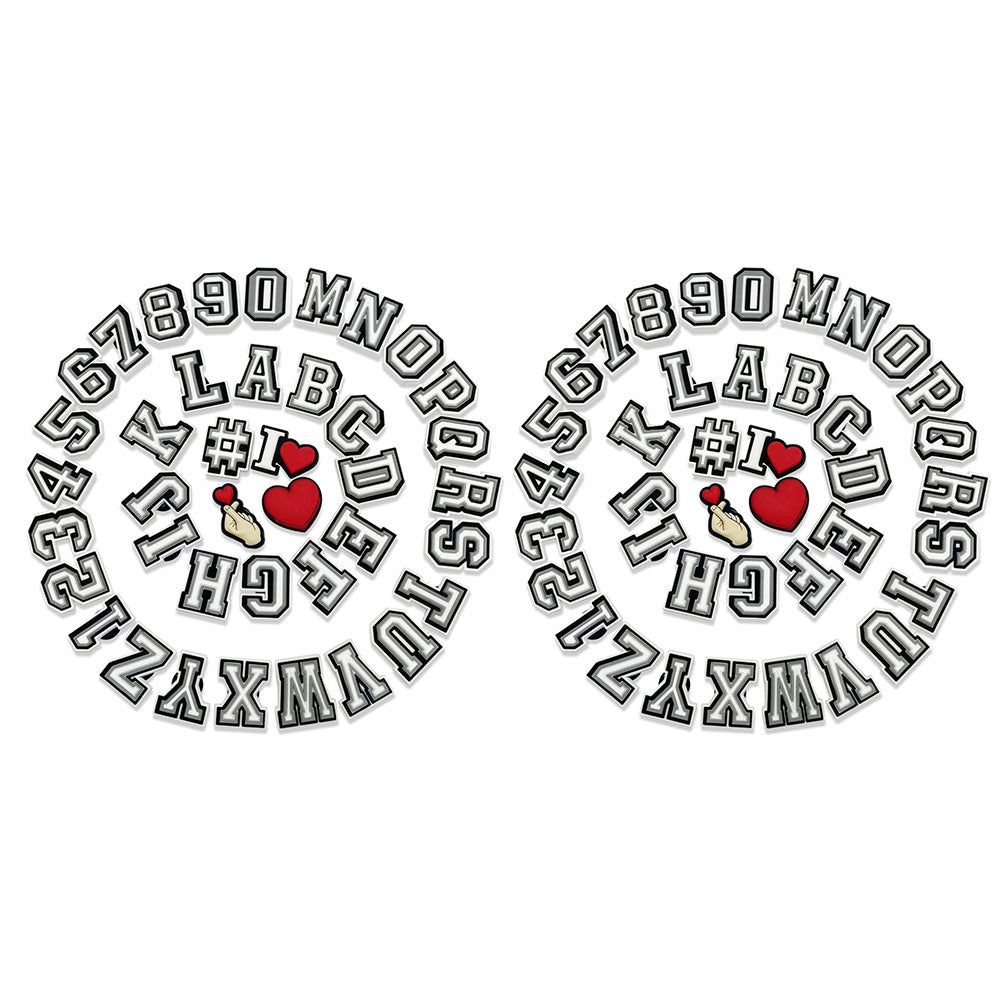 80 Piece Letter Number Heart Charms for Clog Shoes
