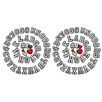 80 Piece Letter Number Heart Charms for Clog Shoes