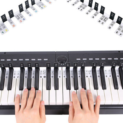 2 Piece Reusable 88 Key Piano Note Guide Strip