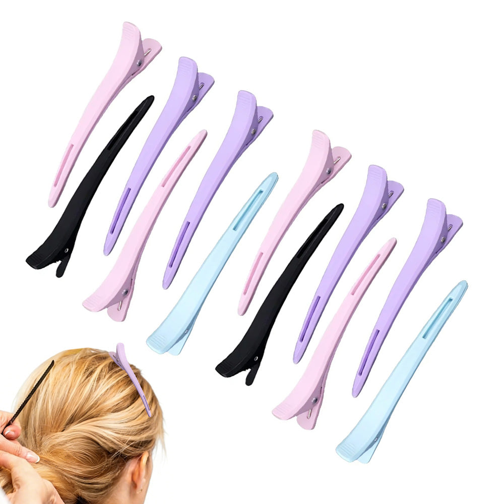 2Pcs Non-Slip Plastic Sectioning Hair Clips for Salon Styling