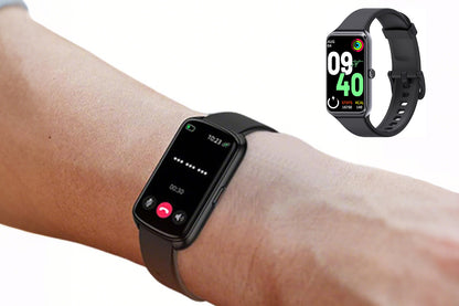 Fitness Tracker Smart Watch with Heart Rate and Blood Pressure Monitor-Black