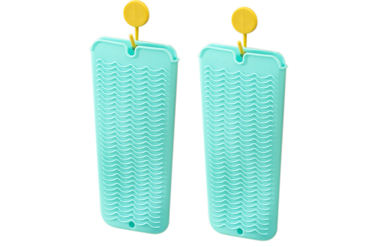 4 Pack Heat Resistant Silicone Pouch for Hair Styling Tools-Green