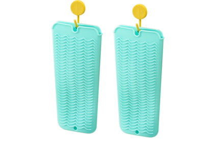 4 Pack Heat Resistant Silicone Pouch for Hair Styling Tools-Green