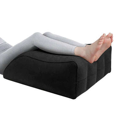Wedge Pillow for Sleeping Inflatable Leg Elevation Pillow Leg Support Pillow for Ankle Foot Rest Black