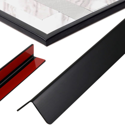 3m Flexible PVC Self Adhesive Cover Strip for 90 Degree Wall Corners - Black