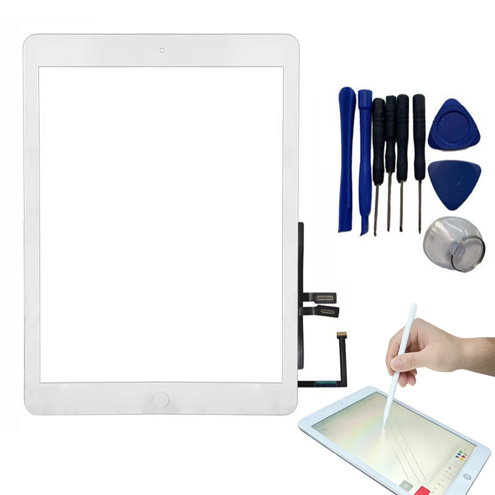 Replacement Glass Screen for iPad 5th to 9th Gen - White