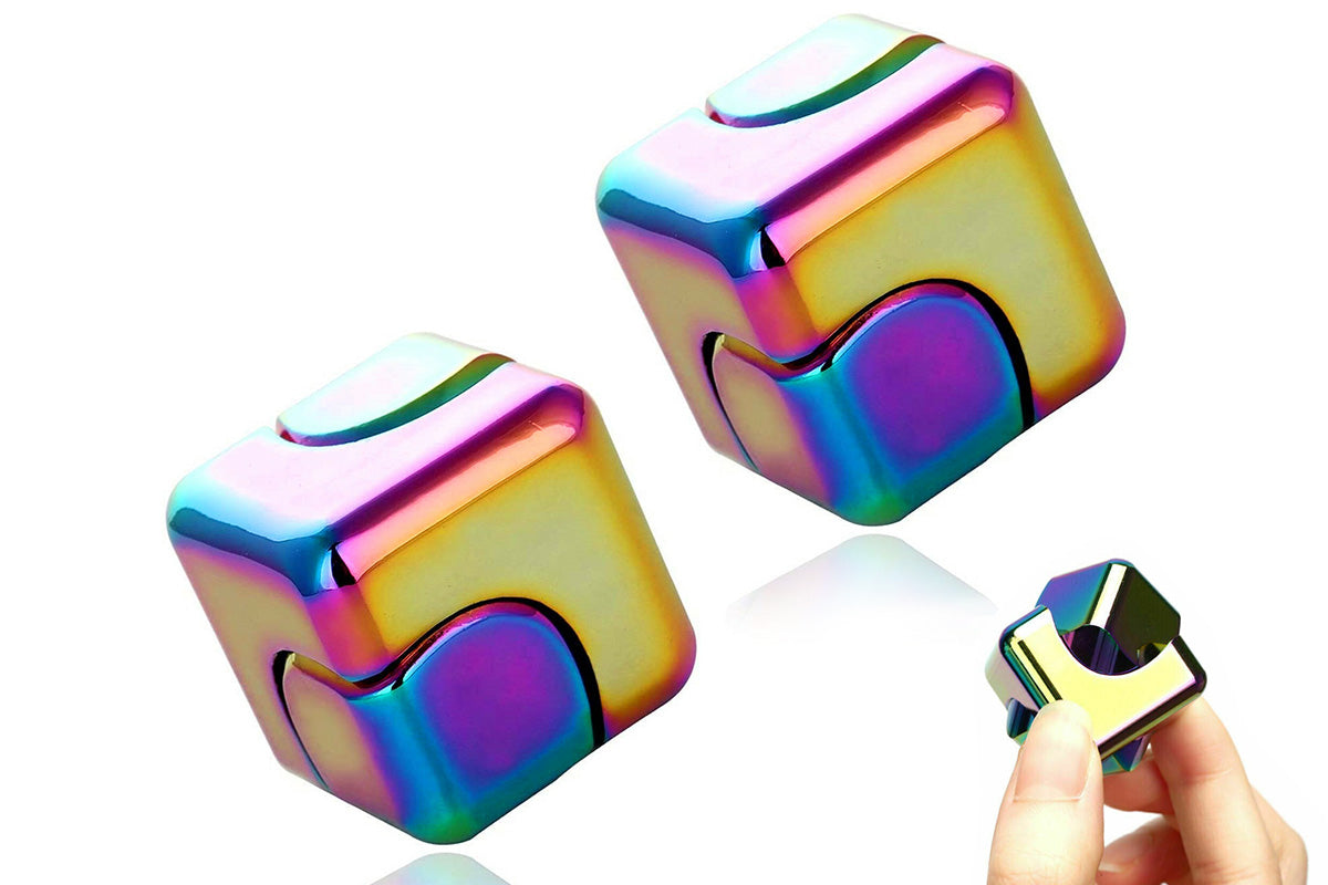 2Pcs Fidget Spinner Toys Cube Infinity Cube Anxiety Fidget Sensory Toy for Adults