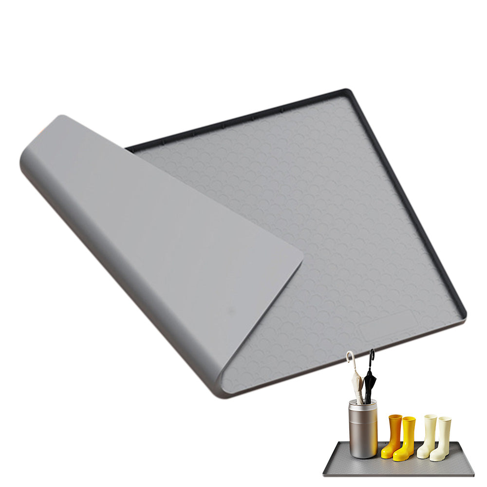 Silicone Under Sink Mat with Raised Edge - Grey