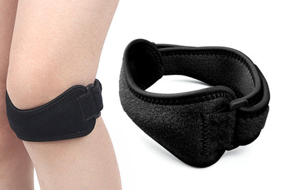 2Pcs Knee Relief Patella Stabilizer Support Brace for Running Hiking Basketball Tennis Volleyball Squats Tendonitis -Black