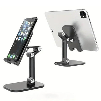 2 PCS Adjustable Phone Stand Holder Foldable Tablet Desktop Stand Portable Wide Compatibility Black