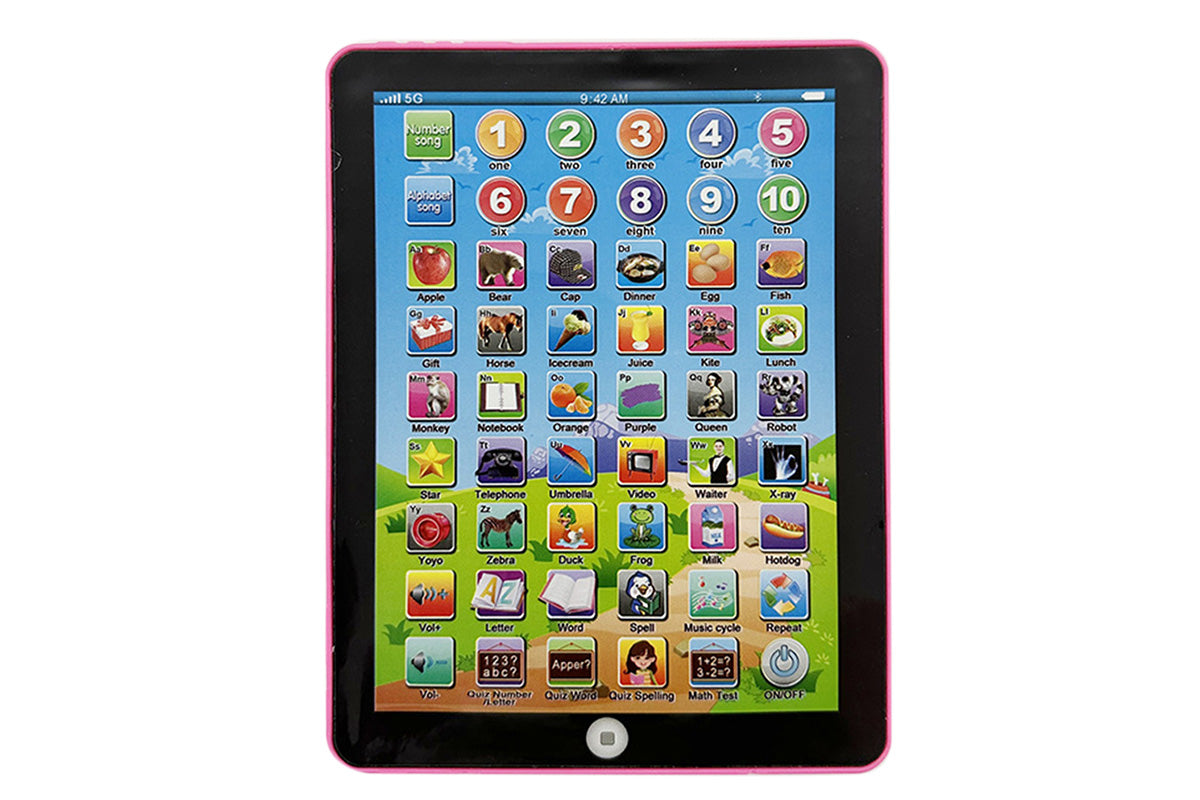 Little Ones Learning Pad to Learn Music Words Alphabet Electronic Educational Toy-Pink