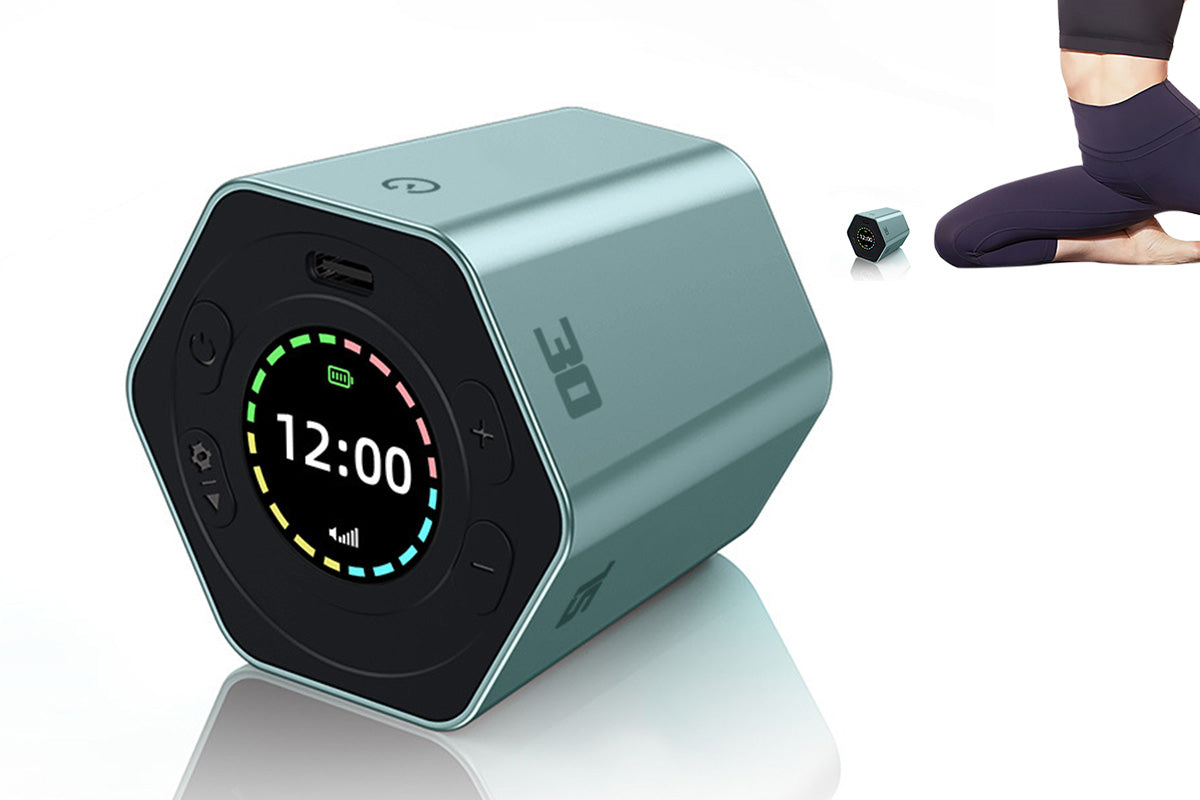 Cube Timer Rotating Timer with Vibration Adjustable Volume Countdown-Blue