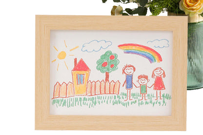 Removable Clip boy and girls Picture Frame A4 Artwork Display -Beige