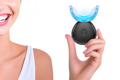 Portable Teeth Whitening Kit with Blue Light Technology-Black
