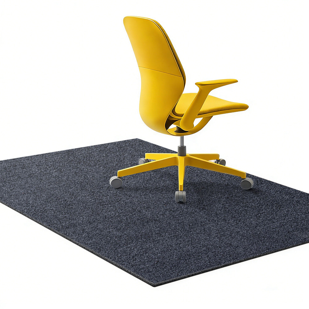 Office Chair Mat for Hardwood Floor Anti-Slip TPE Desk Rug for Home and Office-Grey