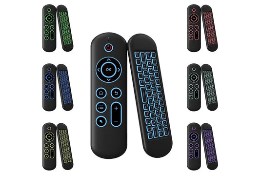 2Pcs Air Mouse Keyboard Remote 2.4G Bluetooth Wireless Backlit for Android PC