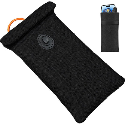 Faraday Phone Pouch RFID Signal Blocking Key Pouch Wallet Case For Privacy Protection-Black
