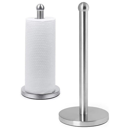 Stainless Steel Countertop Paper Towel Holder - Round Base Round Top