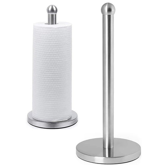 Stainless Steel Countertop Paper Towel Holder - Round Base Round Top