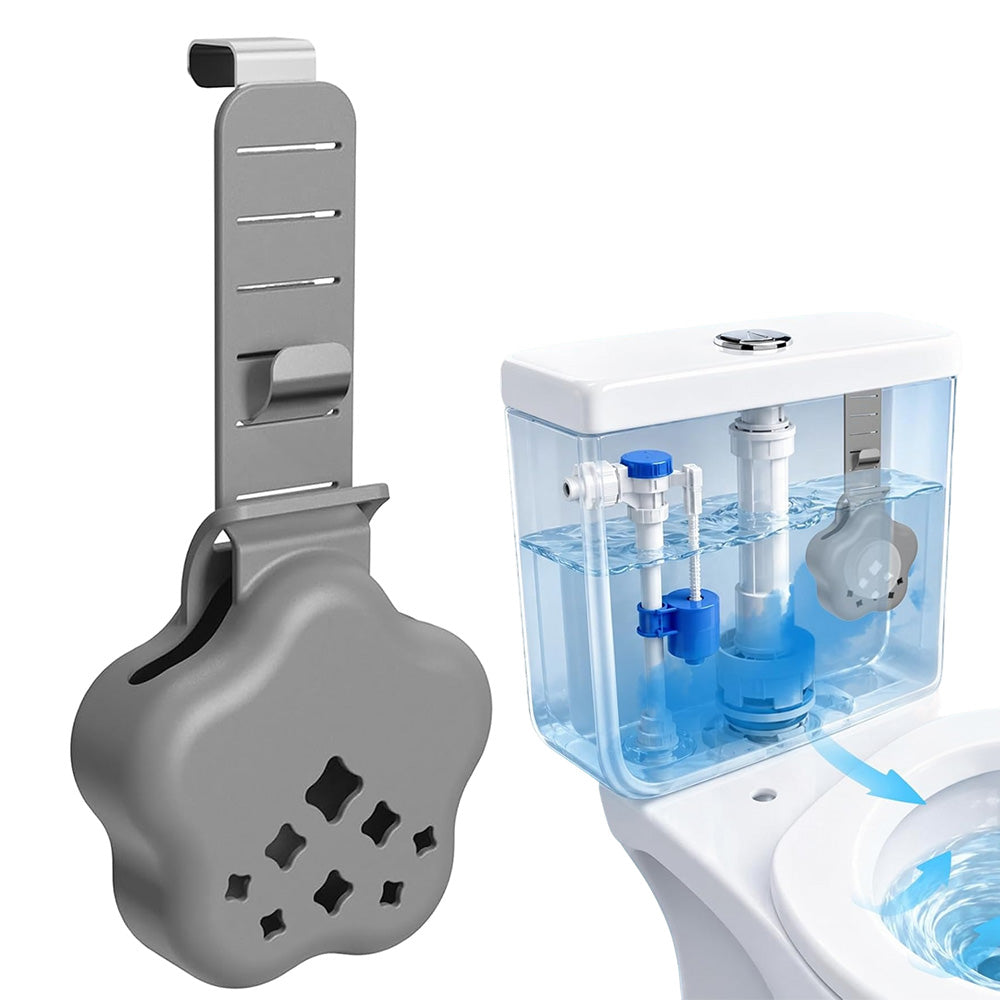 Silicone Metal Toilet Tank Cleaning Tablet Hanging Holder - Grey