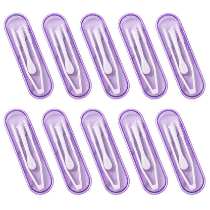 10 Piece Lens Tool Kit with Tweezers Applicator Remover - Purple