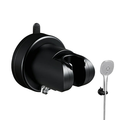 Adjustable Vacuum Suction Shower Head Holder with No Drill Mount - Black