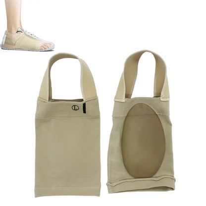 Arch Support Soft Pad Brace Sleeve Ankle Foot Wrap For Feet Flat-Khaki