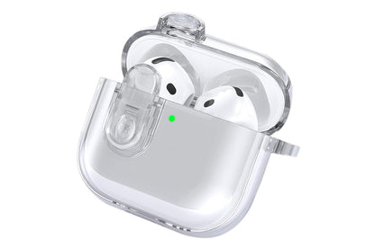 Earphones Case Compatible with Apple Airpods 4 Soft TPU Clear Earbuds Case-Clear