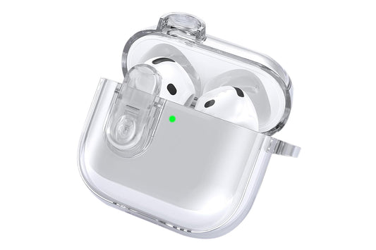 Earphones Case Compatible with Apple Airpods 4 Soft TPU Clear Earbuds Case-Clear