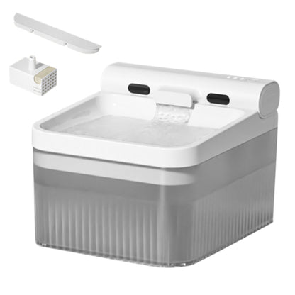 4L Automatic Cat Water Fountain Rechargeable Pet Drinking Dispenser with Sensor Mode-White