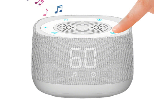White Noise Sound Machine With Alarm Clock And Breathing Light-White