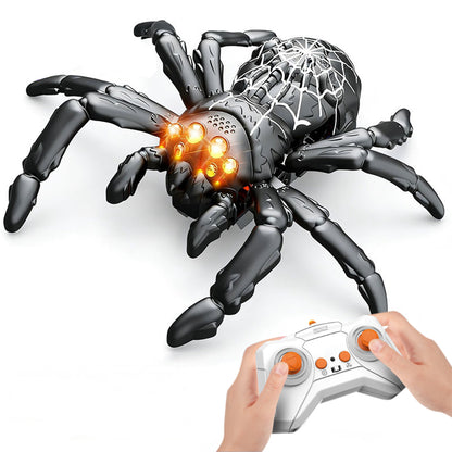 360 Degree Rotating Remote Control Wall Climbing Spider Toy - Black