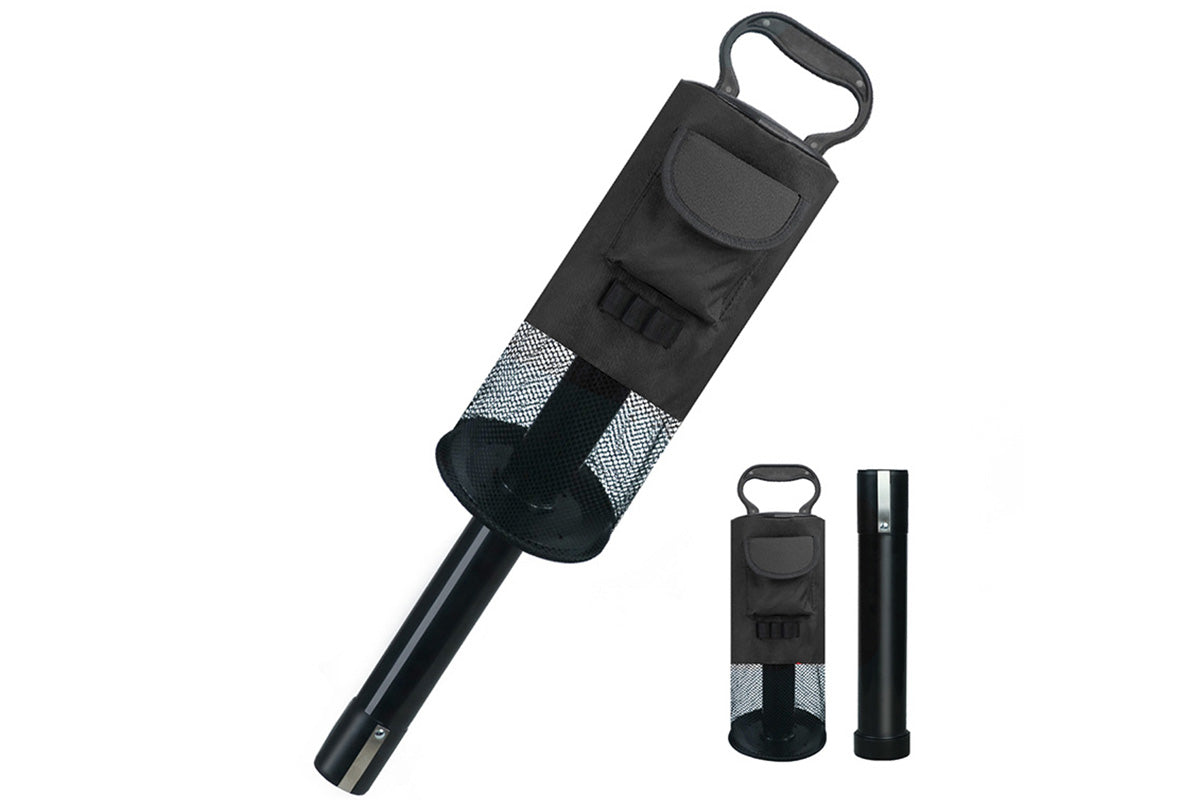 Golf Ball Retriever Portable Pocket Shag Bag Can Hold Up to 70 Balls -Black
