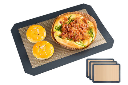 3PCS Silicone Baking Mat Reusable Oven Baking Sheet for Cookie Bread Pastry