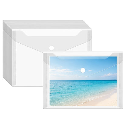 20 Pack Clear Horizontal Snap File Bags - A5