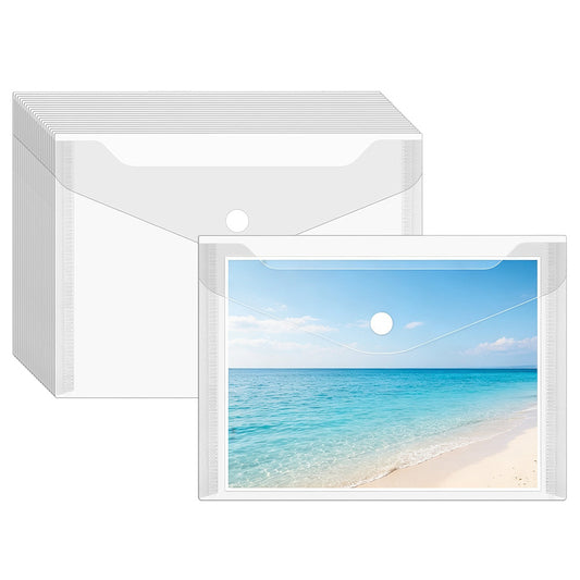 20 Pack Clear Horizontal Snap File Bags - A5