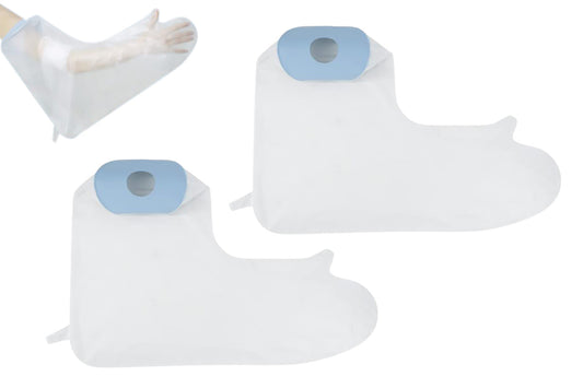 2Pcs Adult Waterproof Shower Arm Cast Cover Reusable Elastic Bandage Protector for Wound Care