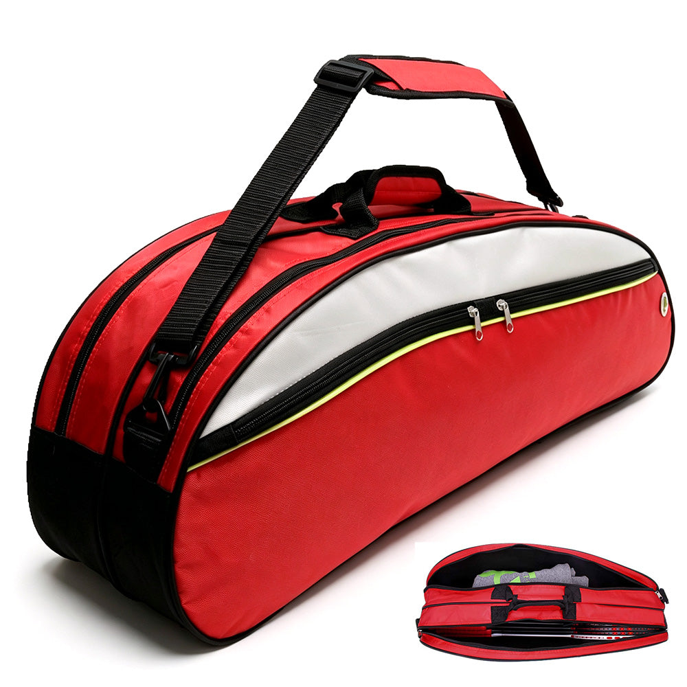 Badminton Bag for 4 to 6 Rackets with Shoe Compartment  - Red
