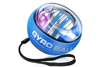 6 Color LED Gyroscope Wrist Exercise Ball Strength Trainer Muscle Training-Blue
