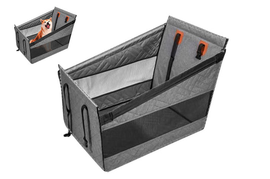 Large Dog auto seat With Hard Bottom Back Seat Extender For Dogs -Grey