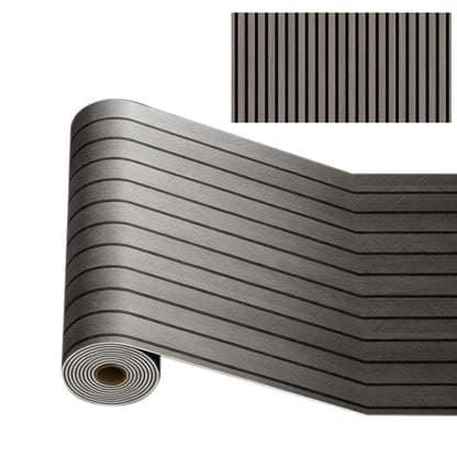 Self Adhesive PVC Slat Wall Panel with Faux Engineered Wood Grain - Grey