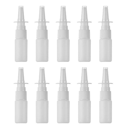 10 Piece 5 ml PET Refillable Fine Mist Spray Pump Bottles - White