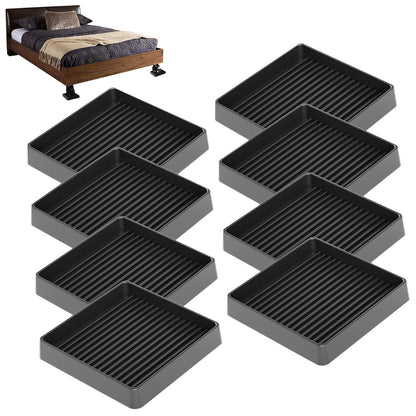 8 Piece Rubber Furniture Leg Floor Protectors - Black