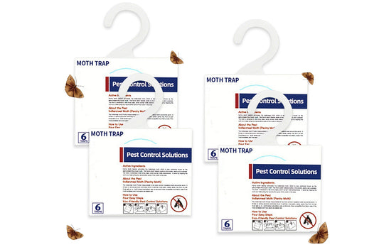 4Pcs Moth Traps Pheromone Glue Boards for Clothes Pantry Moths