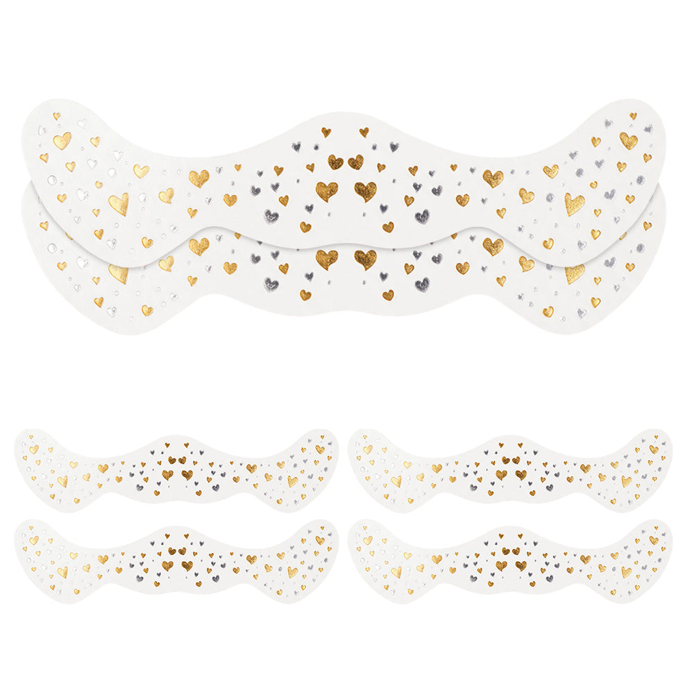 6 Piece Sweat Resistant Gold Transfer Stickers for Party