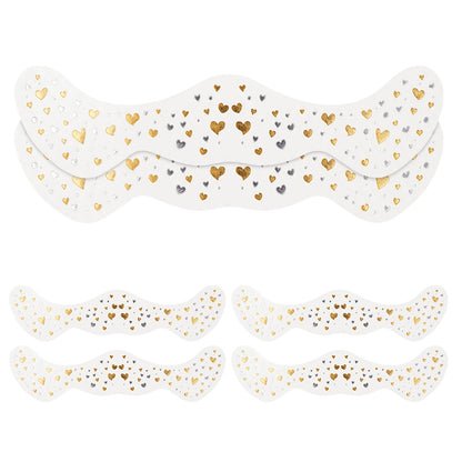 6 Piece Sweat Resistant Gold Transfer Stickers for Party