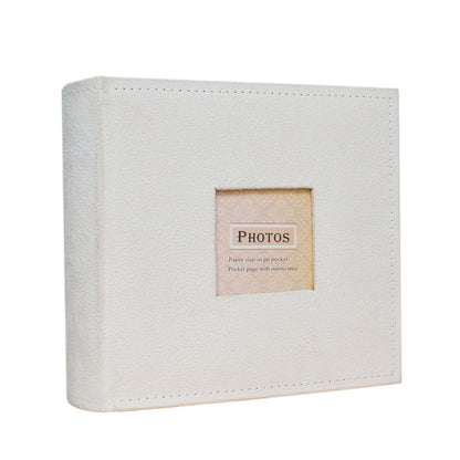 200 Photo Album with Memo Space Storage Book - White