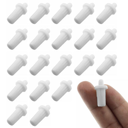 20 Pieces Plastic Spring Pivot Pins for Plantation Shutters - White