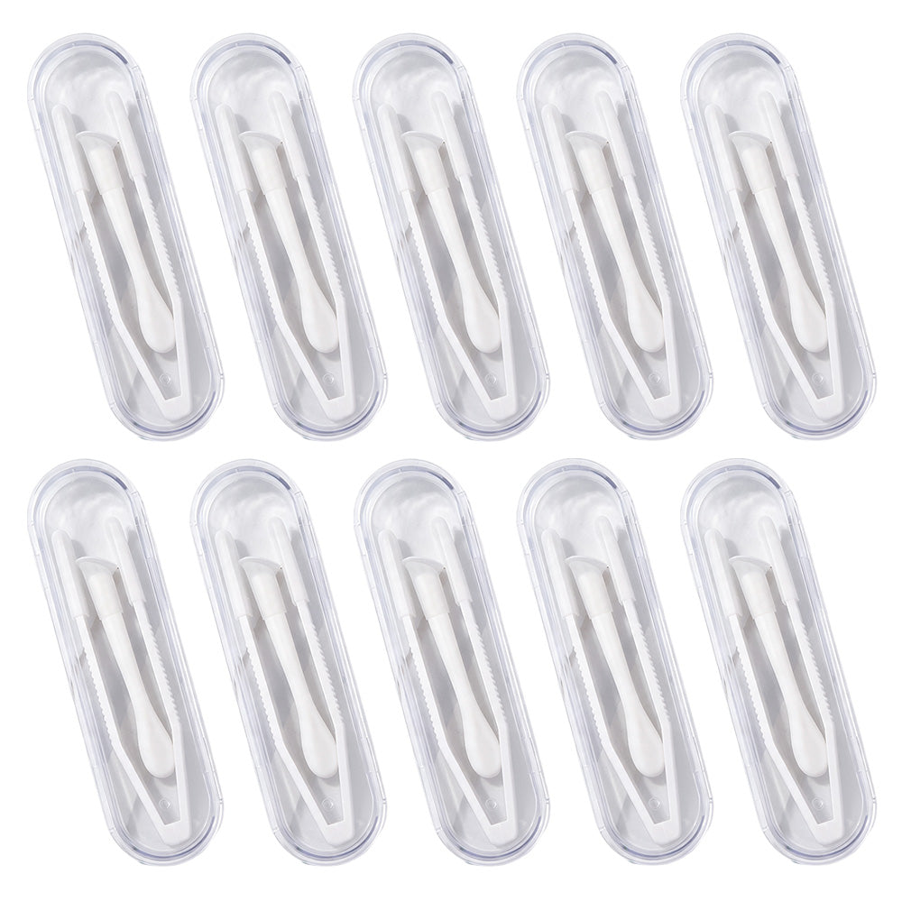 10 Piece Lens Tool Kit with Tweezers Applicator Remover - White