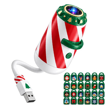 USB Christmas Projection Light with Assorted Lenses with 24 Projection Lenses